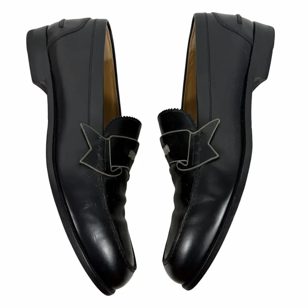 Christian Louboutin Monono Leather Penny Loafer Black Size 45